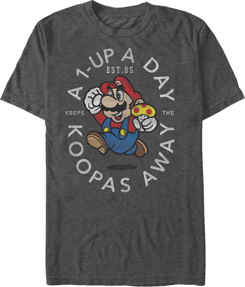 1-Up A Day Super Mario Bros. T-Shirt