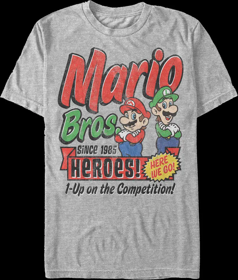 1-Up on the Competition Super Mario Bros. Nintendo T-Shirt