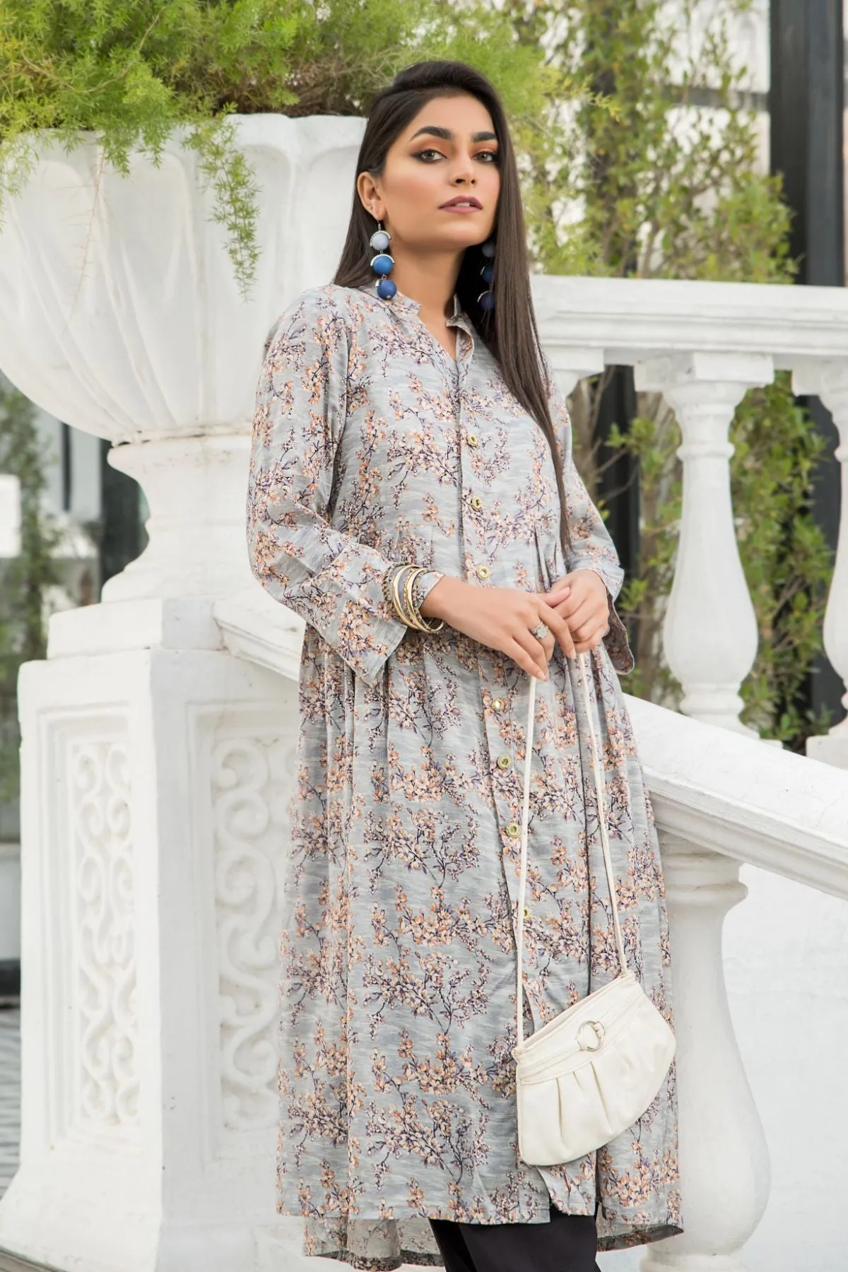 1PC Anarkali Digital Linen Shirt 53