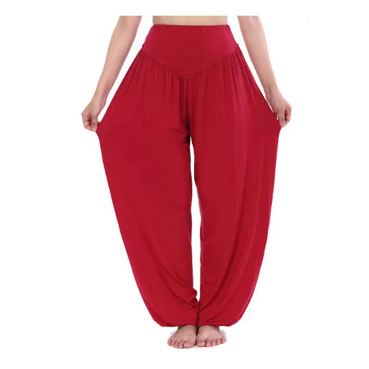 2017 New Women casual harem pants high waist dance pants dance club wide leg loose long bloomers trousers plus size,SB511