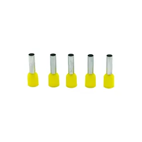 6 sqmm Insulated Terminal Ferrule End Lug - E-6012 Crimp Wire Lugs/End Sealing Lugs/Crimp Connectors/Tubular Lugs - Pack of 5