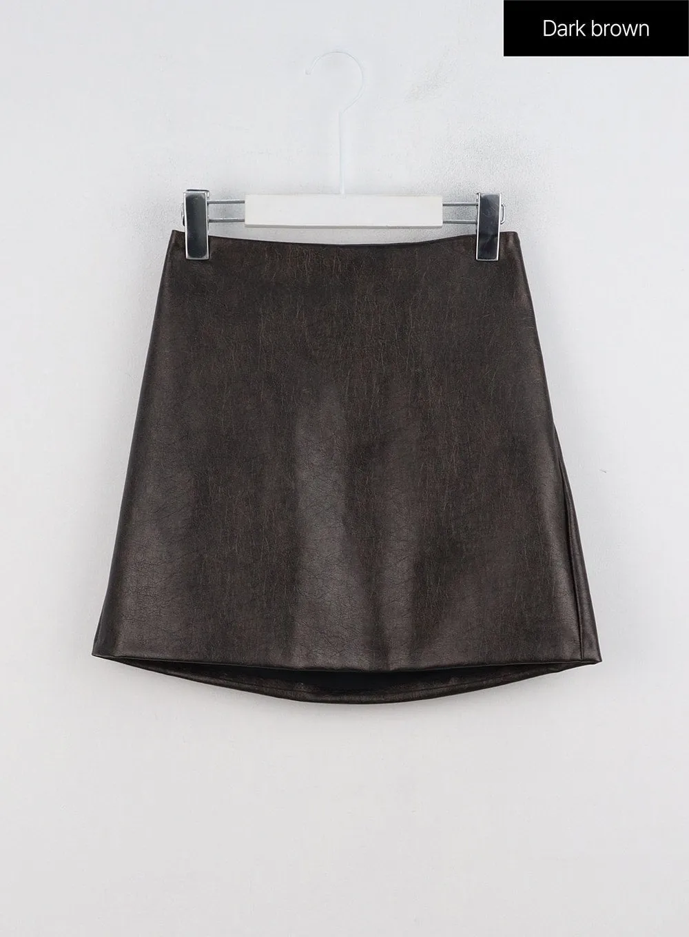 A-Line Faux Leather Mini Skirt OD301