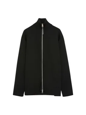 Anagram zip-up cardigan in wool