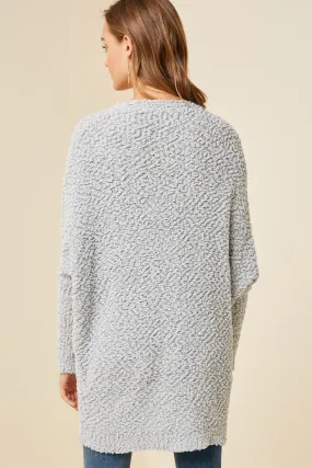 aurora silver popcorn cardigan