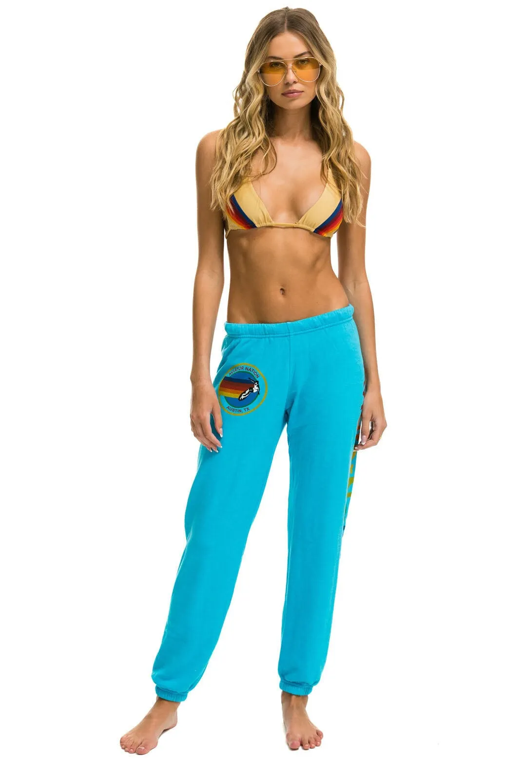 AVIATOR NATION AUSTIN  SWEATPANTS - NEON BLUE