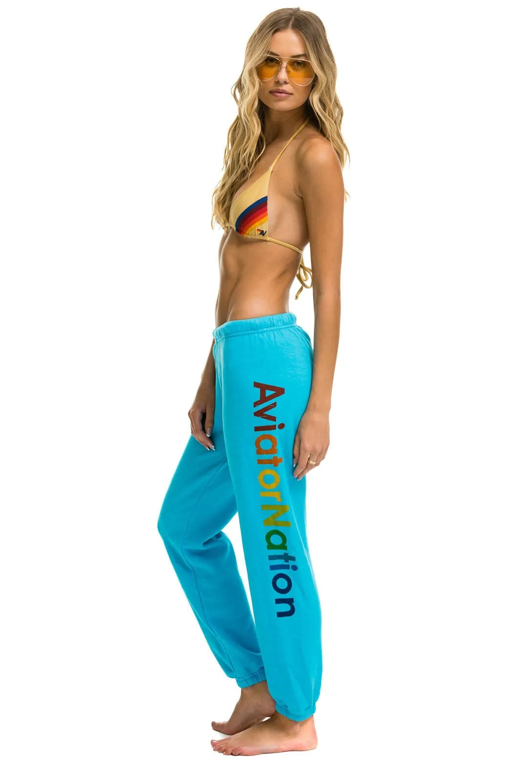 AVIATOR NATION AUSTIN  SWEATPANTS - NEON BLUE