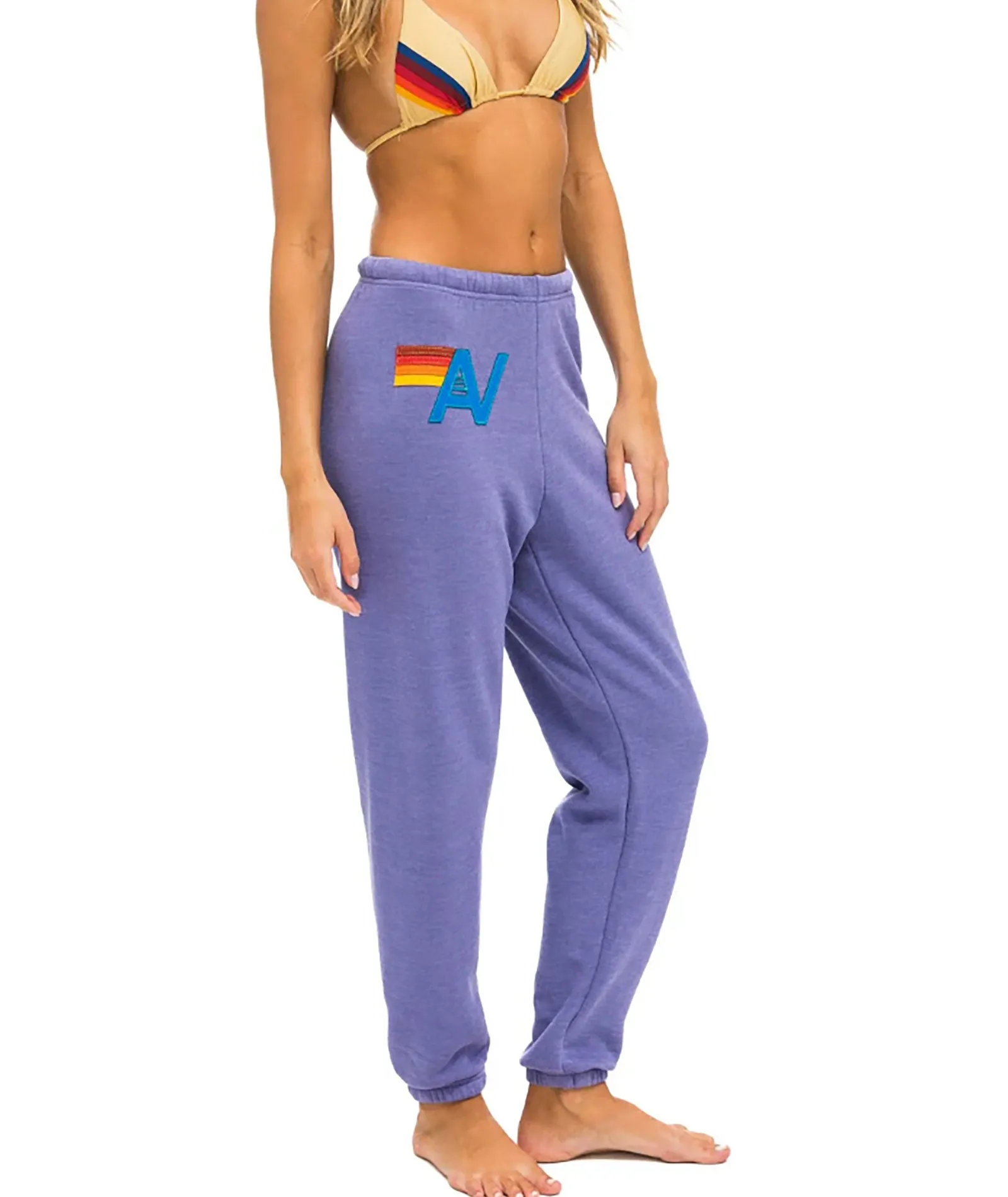 Aviator Nation Women Logo Stitch Sweatpants Lavender