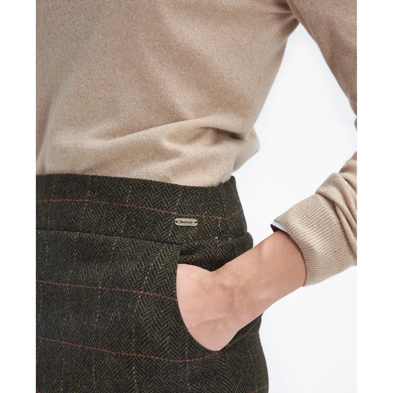 Barbour Birch Tweed Ladies Skirt - Spiced Pumpkin Check