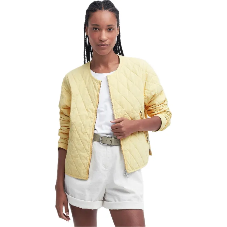 Barbour Ladies Caroline Quilted Jacket - Lemon Souffle/Dress Lemon