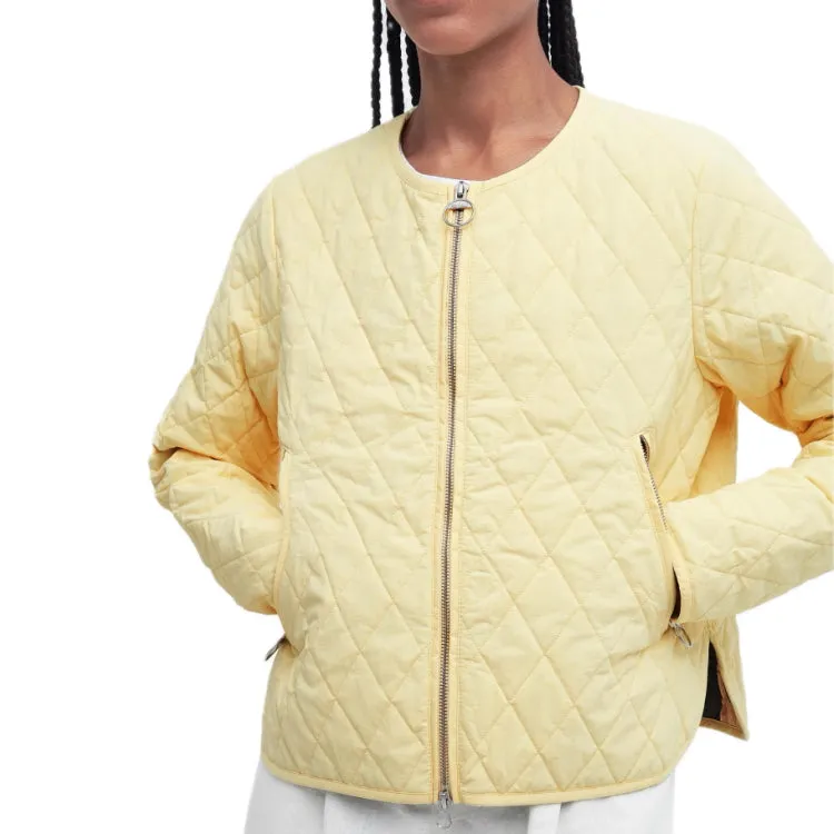 Barbour Ladies Caroline Quilted Jacket - Lemon Souffle/Dress Lemon