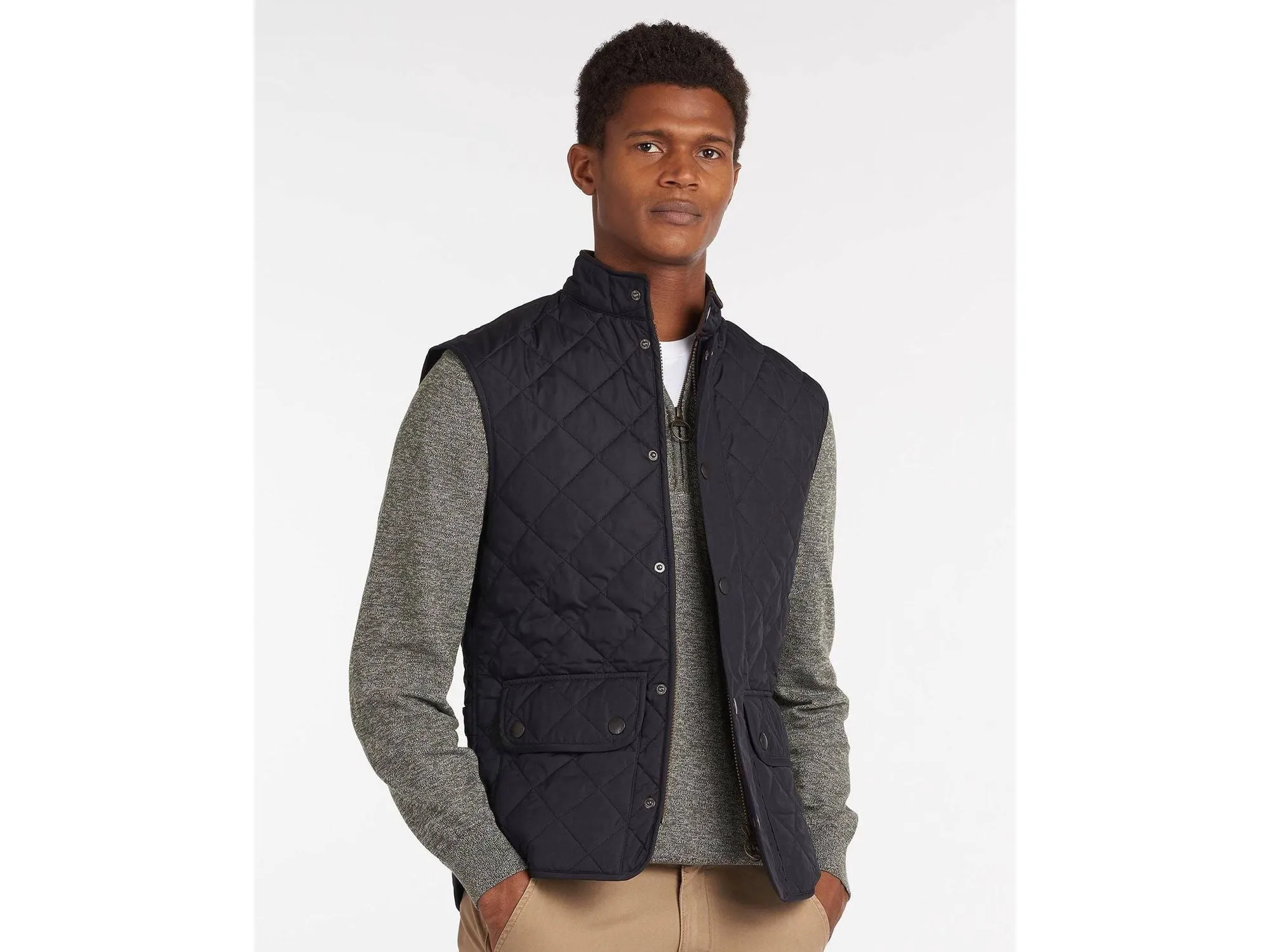 Barbour Lowerdale Gilet Quilted Lightweight Insulated Vest In Navy