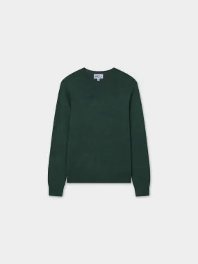 Basic Crew Sweater LS-Heathered Green