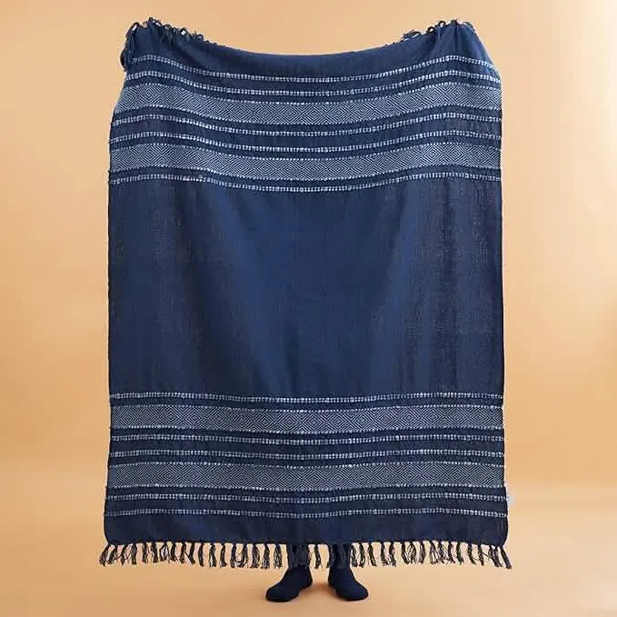 Bedsure Striped Boho Decorative Throw Blanket