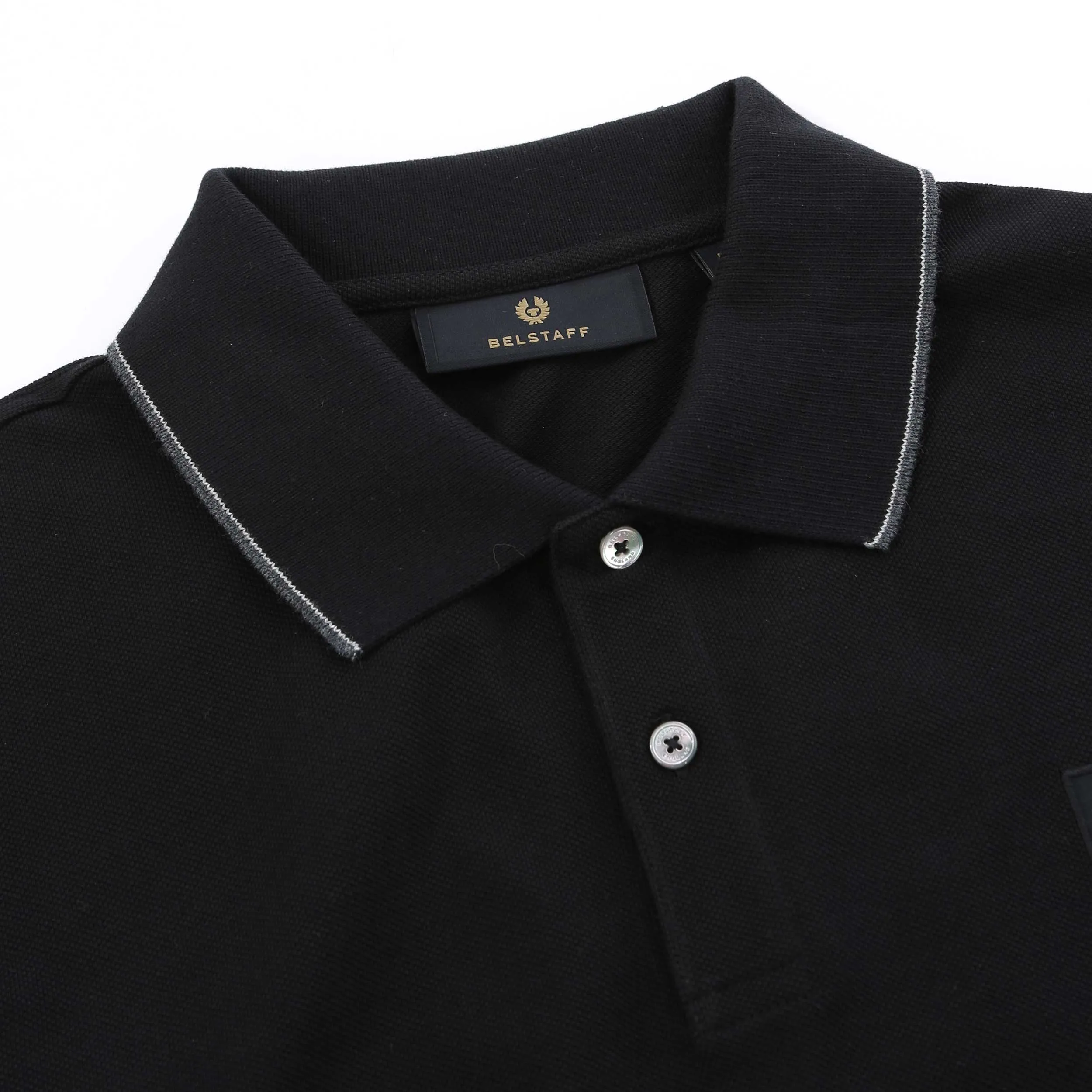 Belstaff Double Tipped Polo Shirt in Black