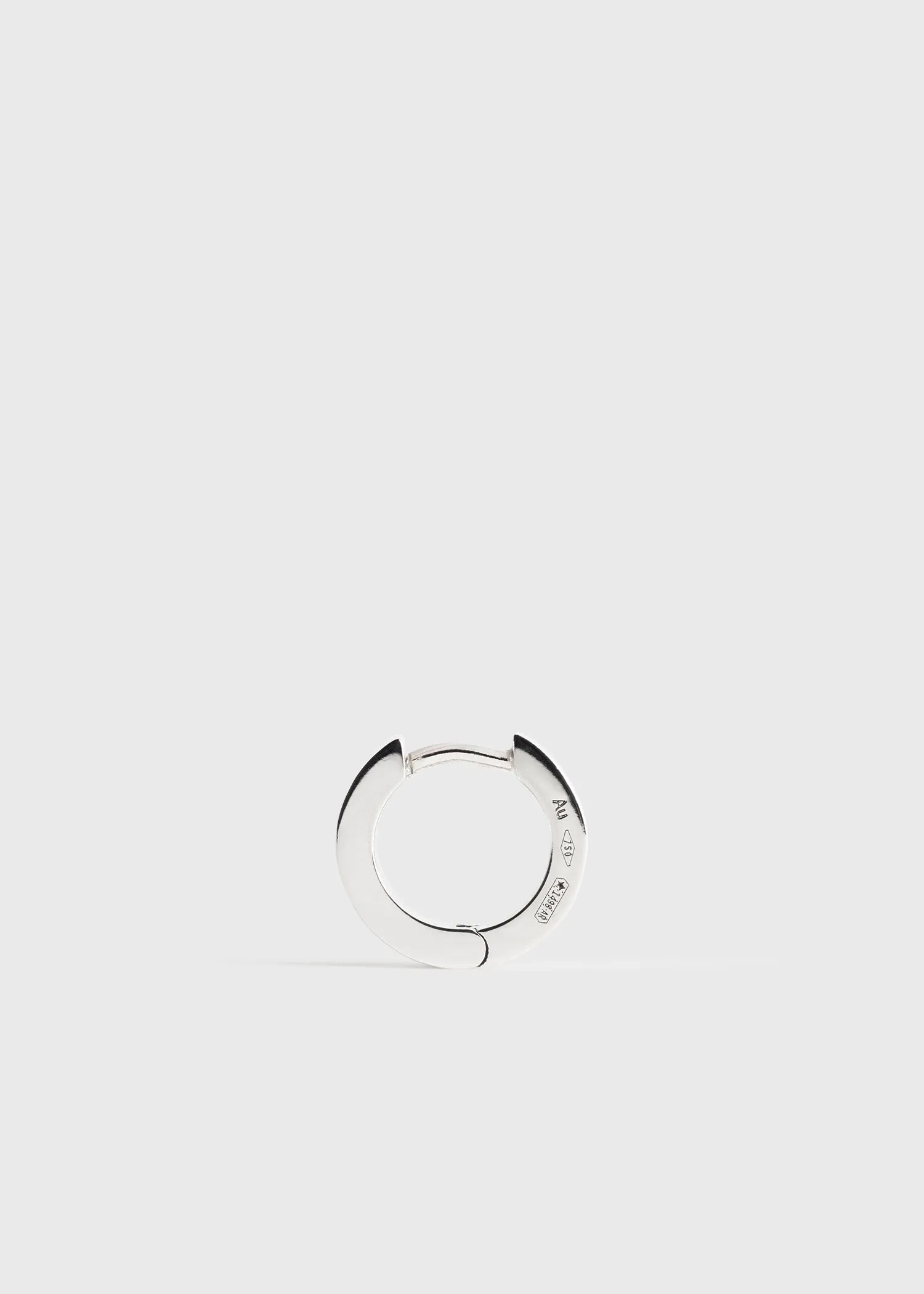 Bezel diamond hoops 18kt white gold