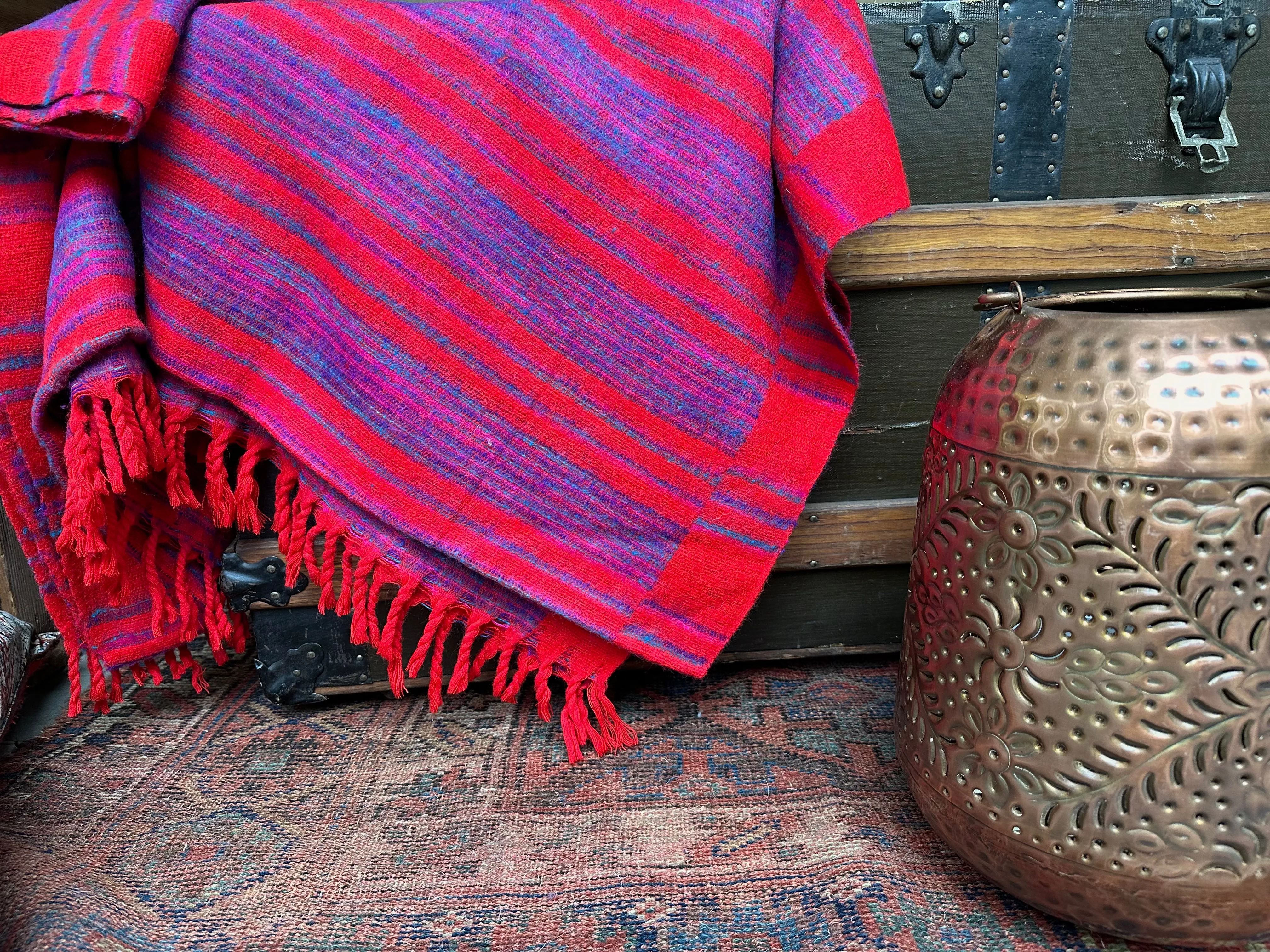 Bonfire Blanket in Red | Blanket Throws I Wool Blanket | Throw Gifts | Blanket Gift