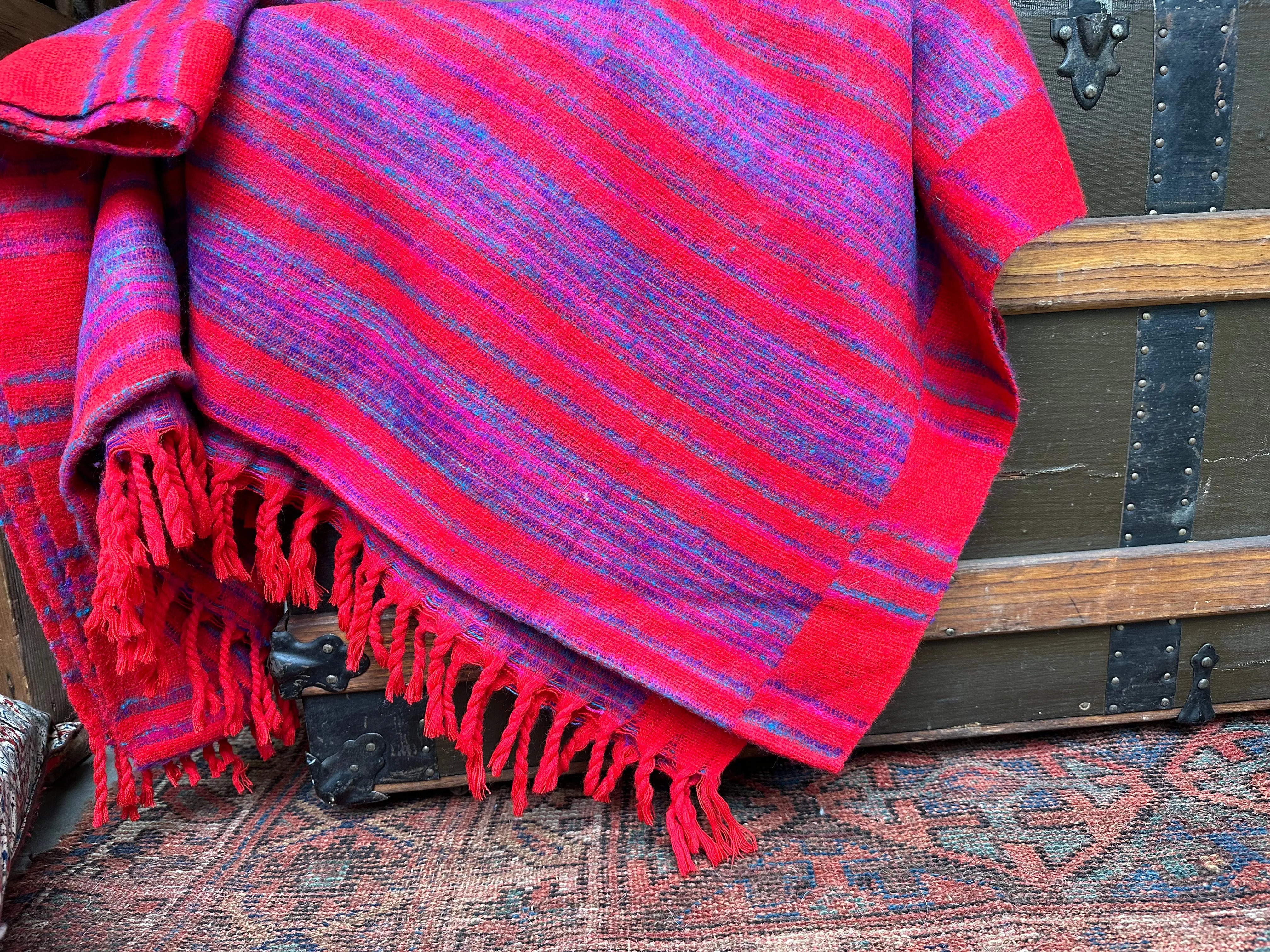 Bonfire Blanket in Red | Blanket Throws I Wool Blanket | Throw Gifts | Blanket Gift