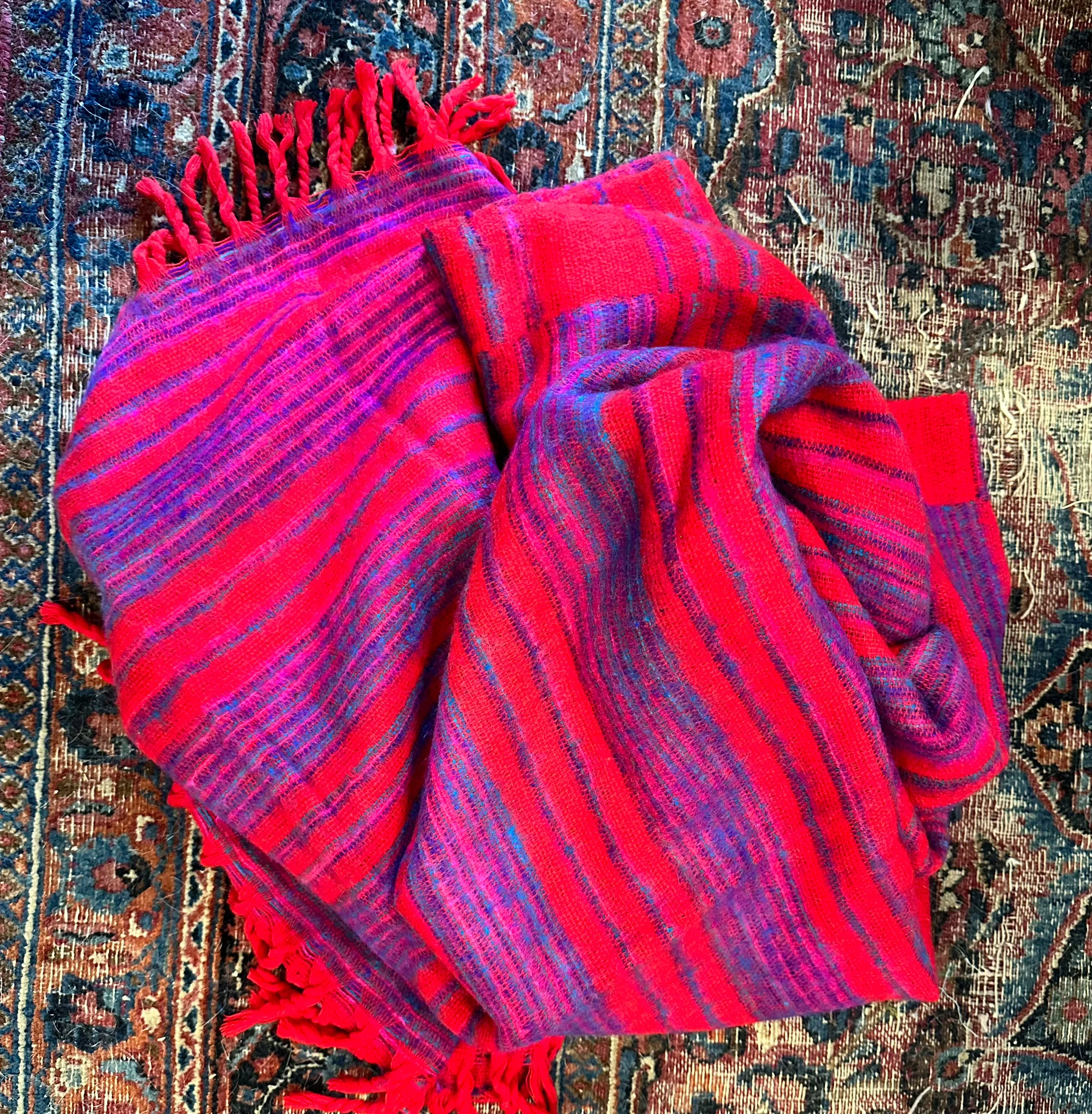 Bonfire Blanket in Red | Blanket Throws I Wool Blanket | Throw Gifts | Blanket Gift