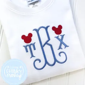 Boy Shirt - Mouse Monogram