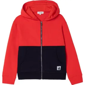 Boys Red / Black Zip Up Hoodie