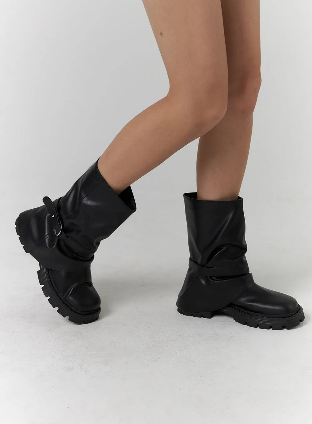 Buckle Midi Boots CD318