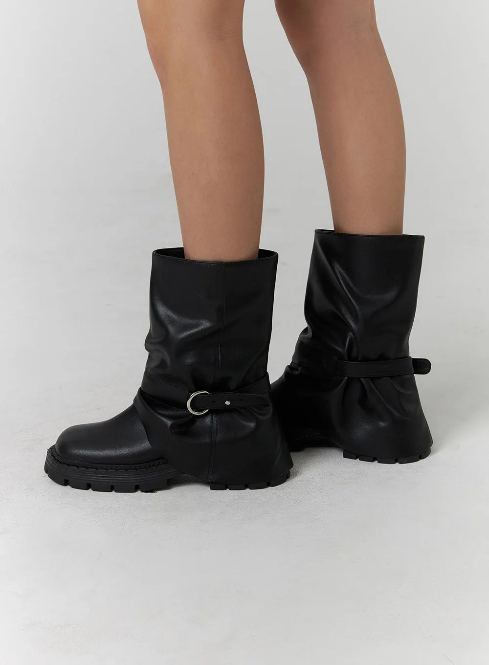 Buckle Midi Boots CD318