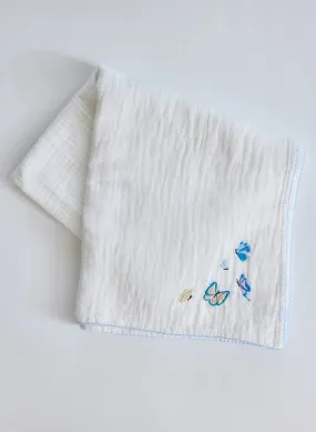 Butterfly Embroidered Shawl Blanket