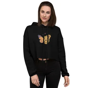 Butterfly - Sunflowers Printed Crop Hoodie