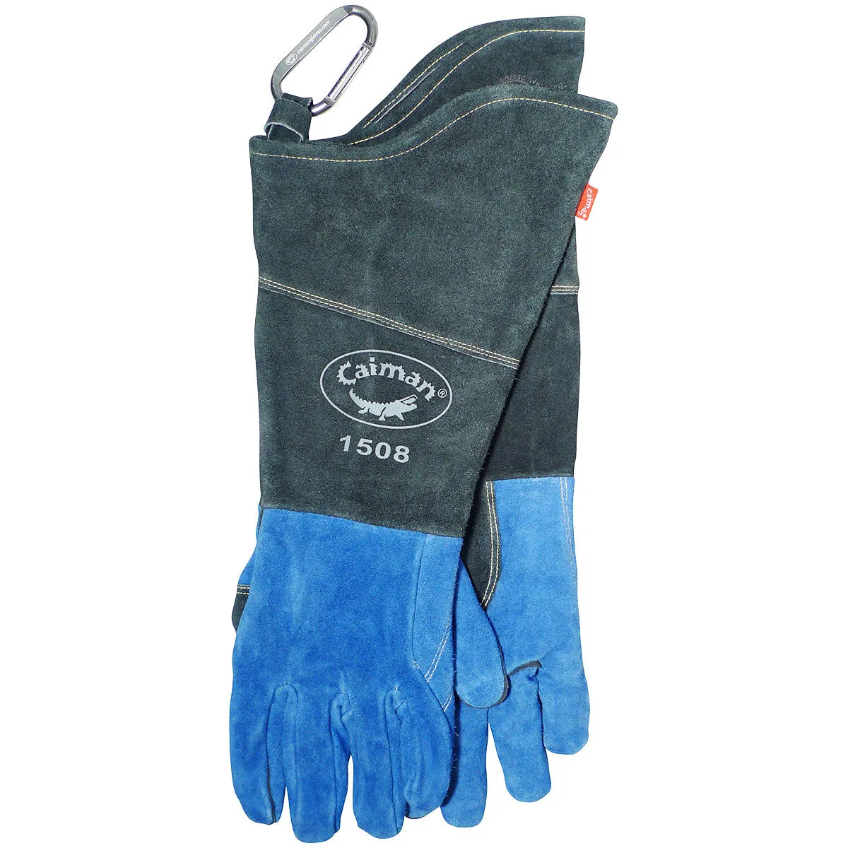 Caiman 1508 18" Premium Split Cowhide MIG/Stick Welder's Glove with Fleece Lining w/ Scalloped Cuff Safety Glove (6 Pairs)