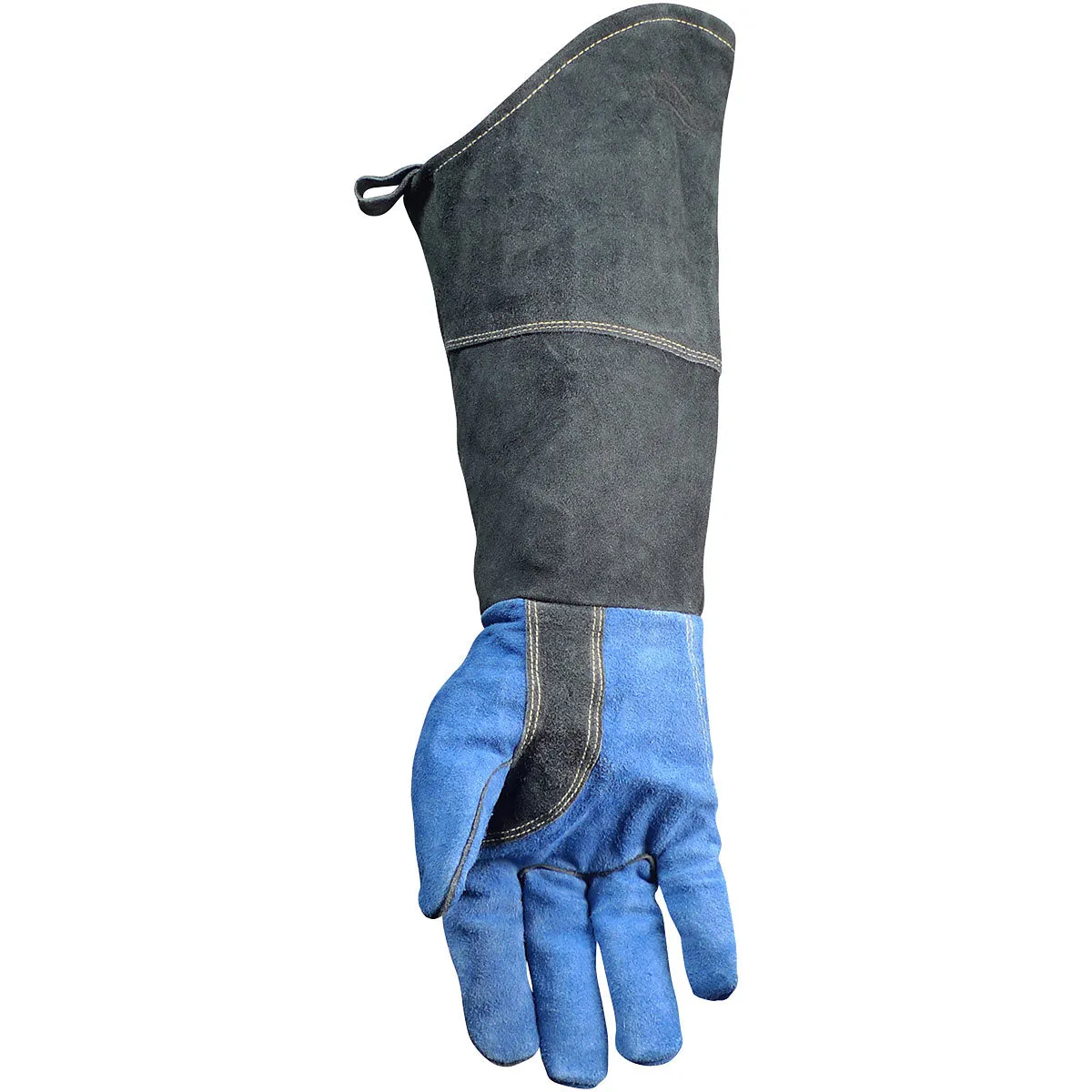 Caiman 1508 18" Premium Split Cowhide MIG/Stick Welder's Glove with Fleece Lining w/ Scalloped Cuff Safety Glove (6 Pairs)