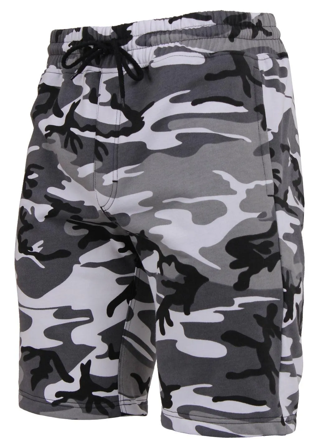 Camo & Solid Color Sweatshorts