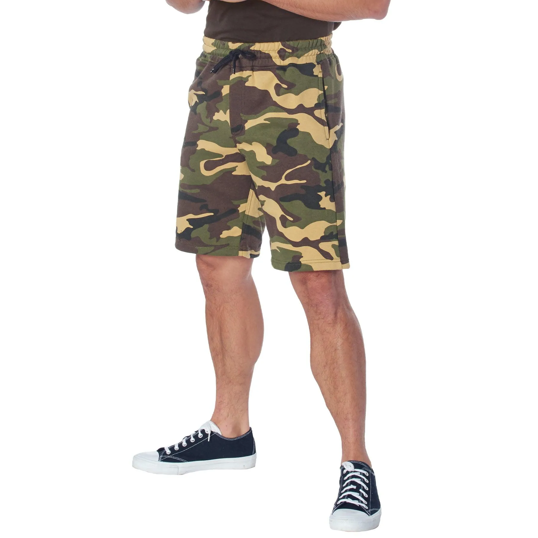 Camo & Solid Color Sweatshorts