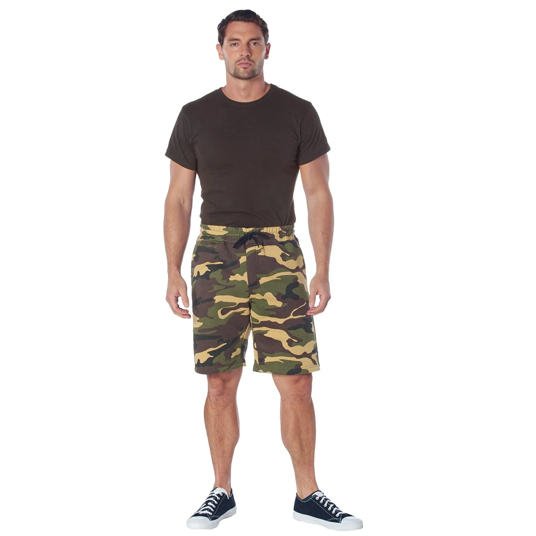 Camo & Solid Color Sweatshorts