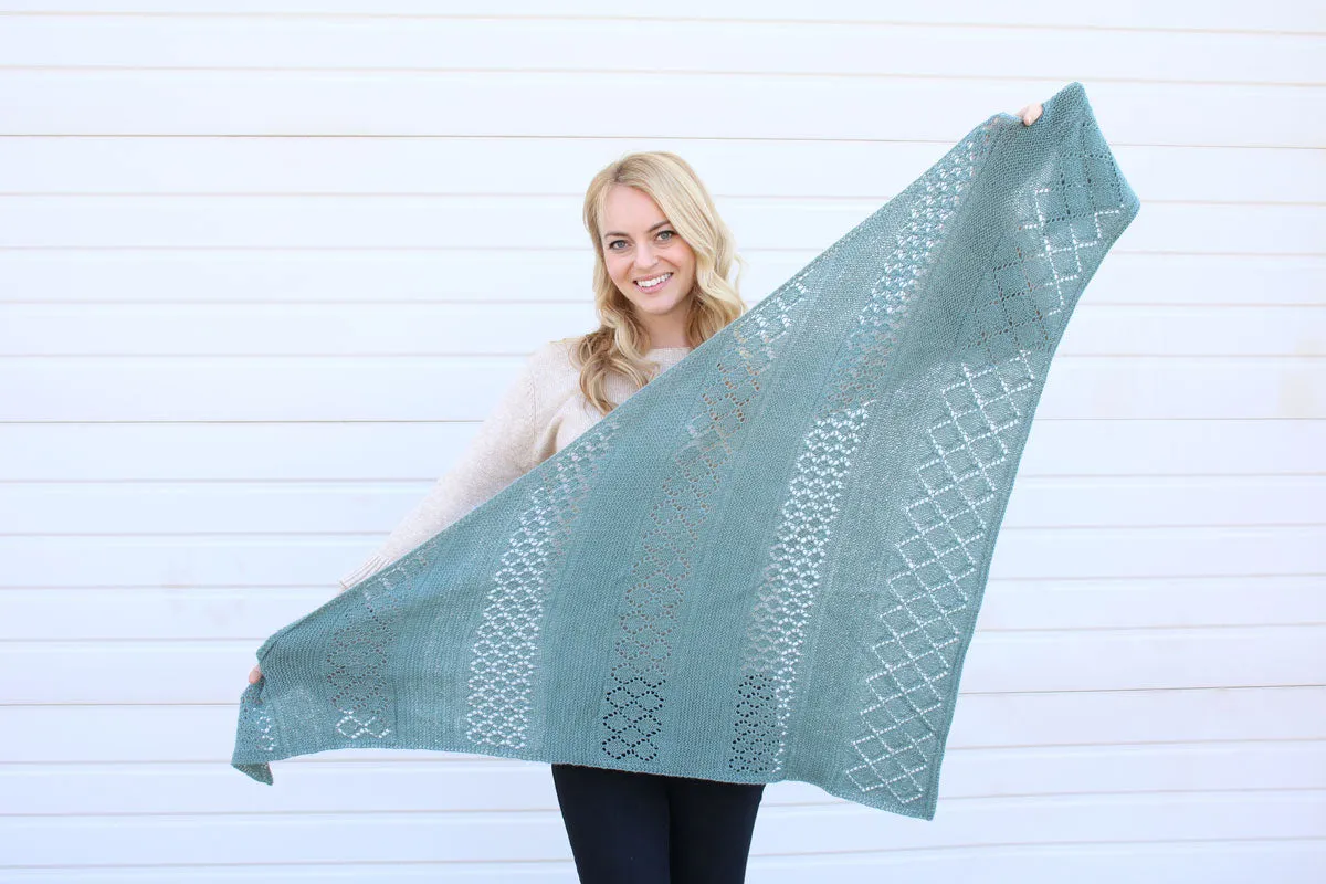 Cascade's Lattice Sampler Shawl