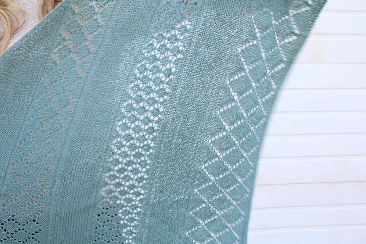 Cascade's Lattice Sampler Shawl