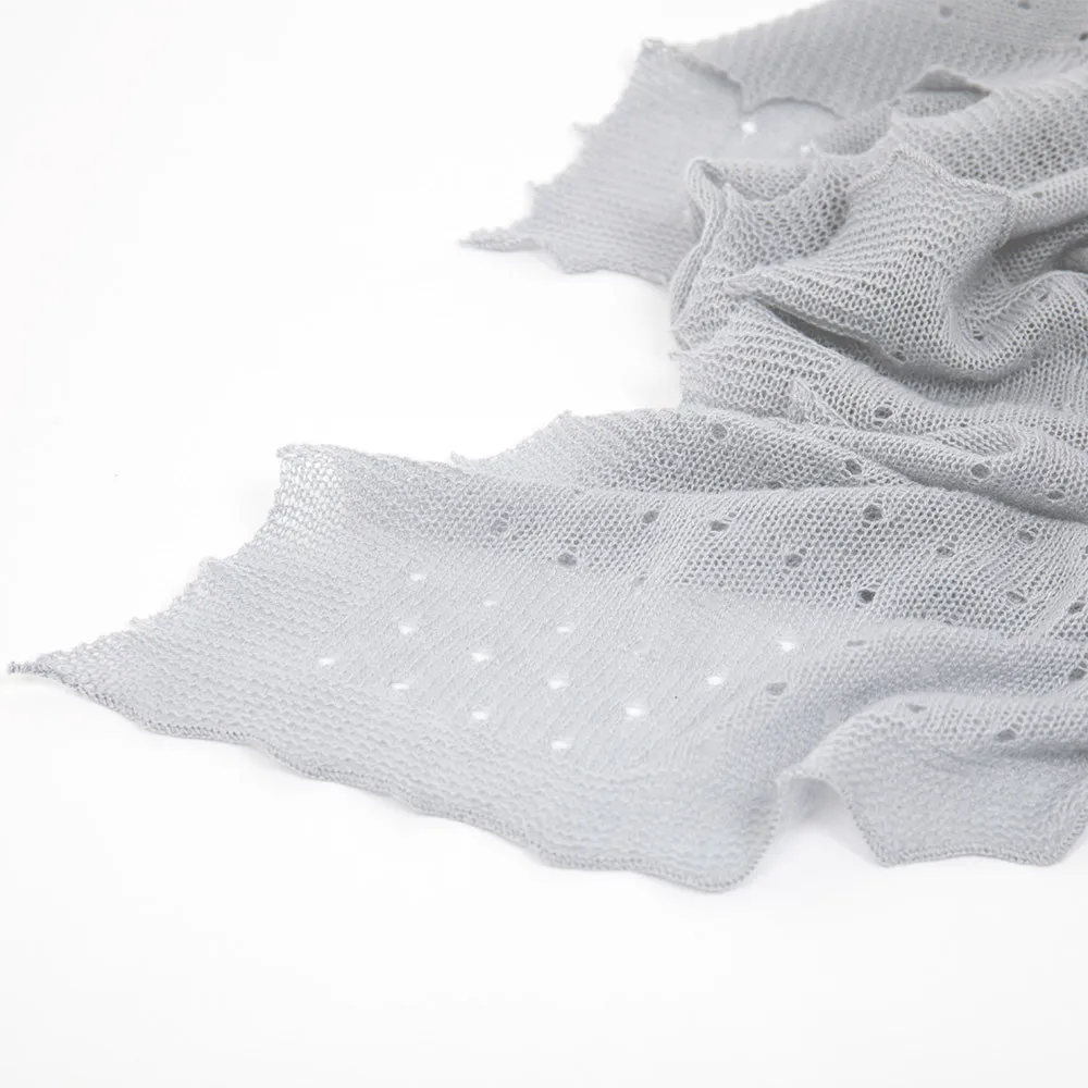 Cashmere Baby Shawl - Polka Dot - Bleu de Nord