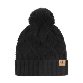 Champion Women's Diamond Cable Cuff Pom Beanie