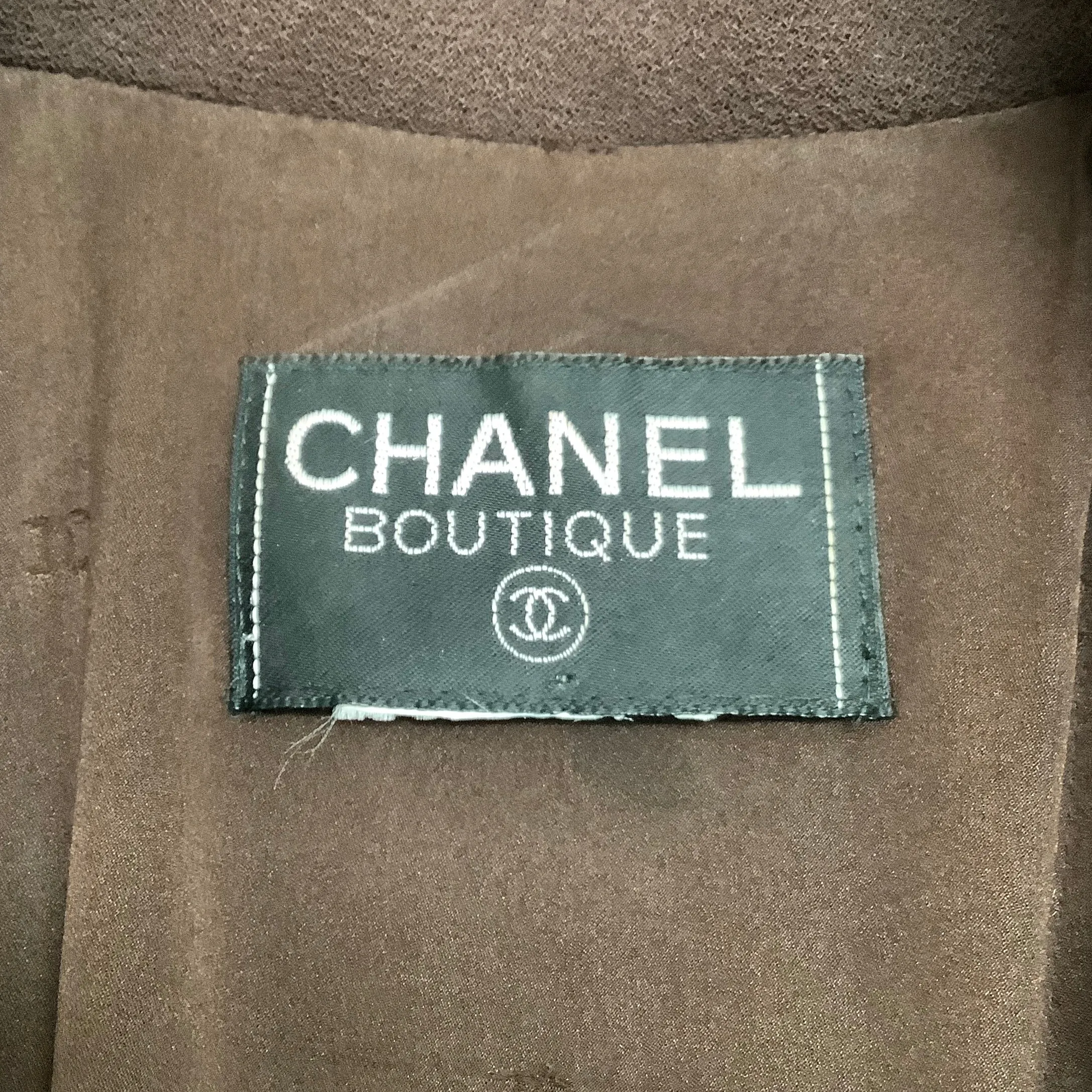 Chanel Brown 1996 Classic Hook and Eye Front Coat