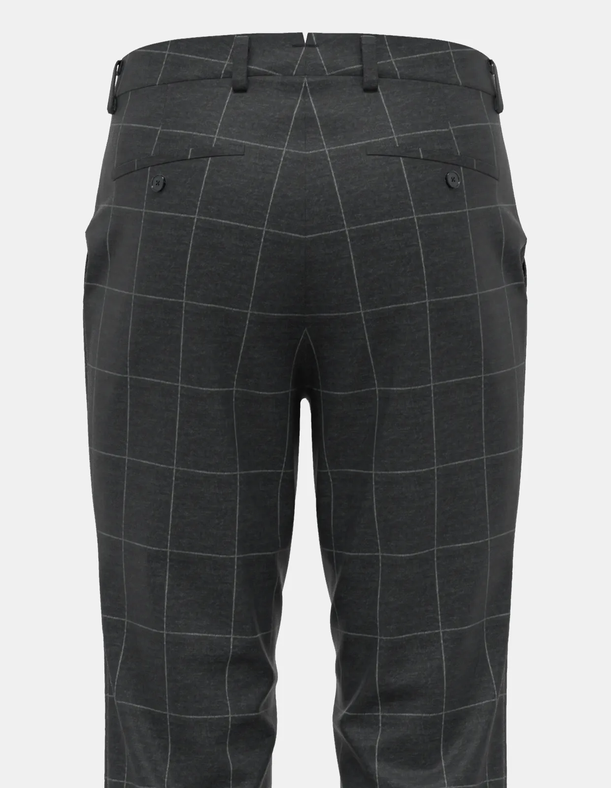 Charcoal Oversized Windowpane Check | Chino