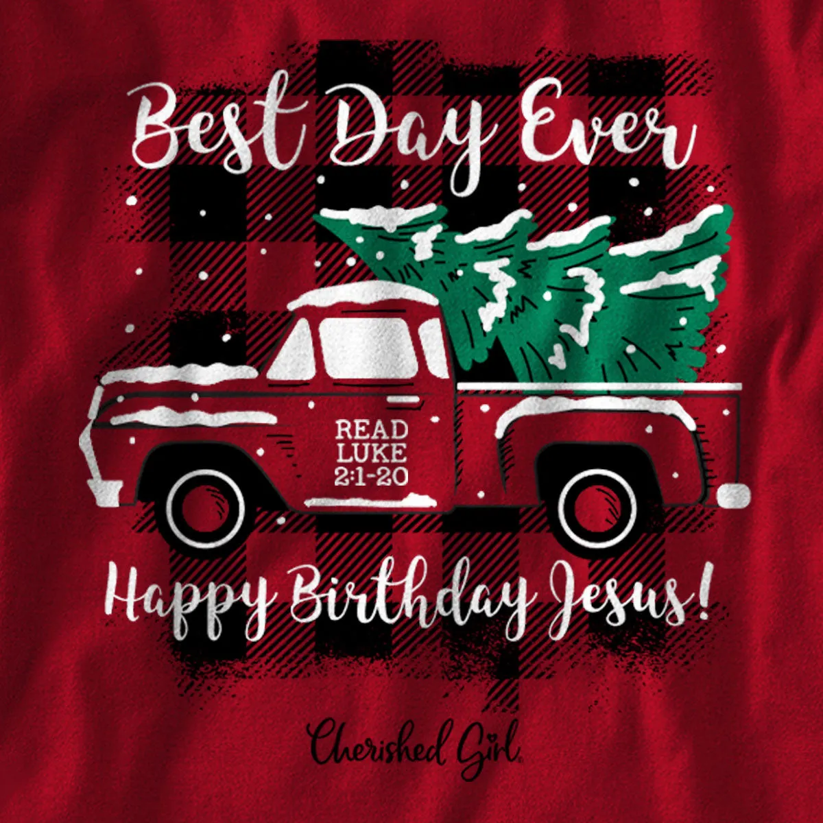 Cherished Girl Best Day Truck Christmas Long Sleeve T-Shirt