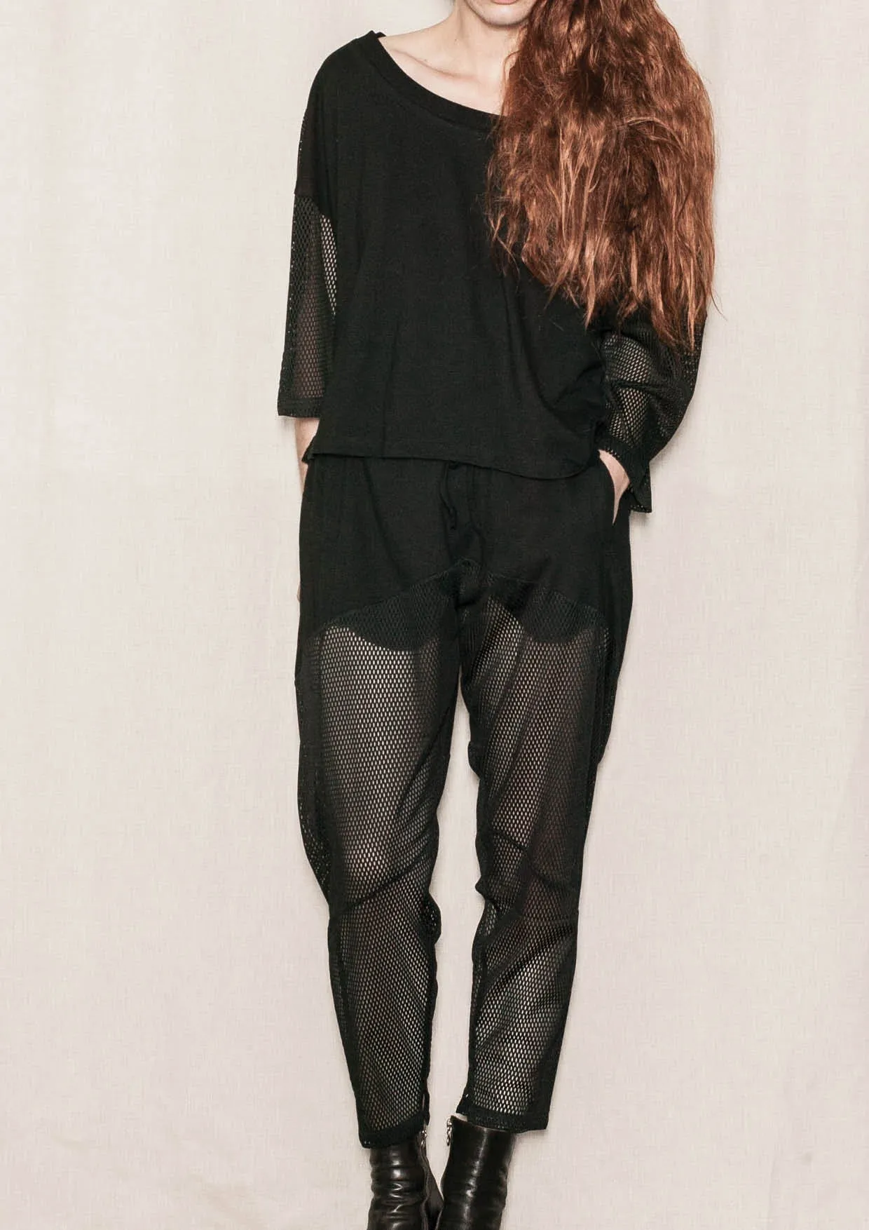 COOL LOUNGEWEAR SWEATPANTS - AIRY MESH black