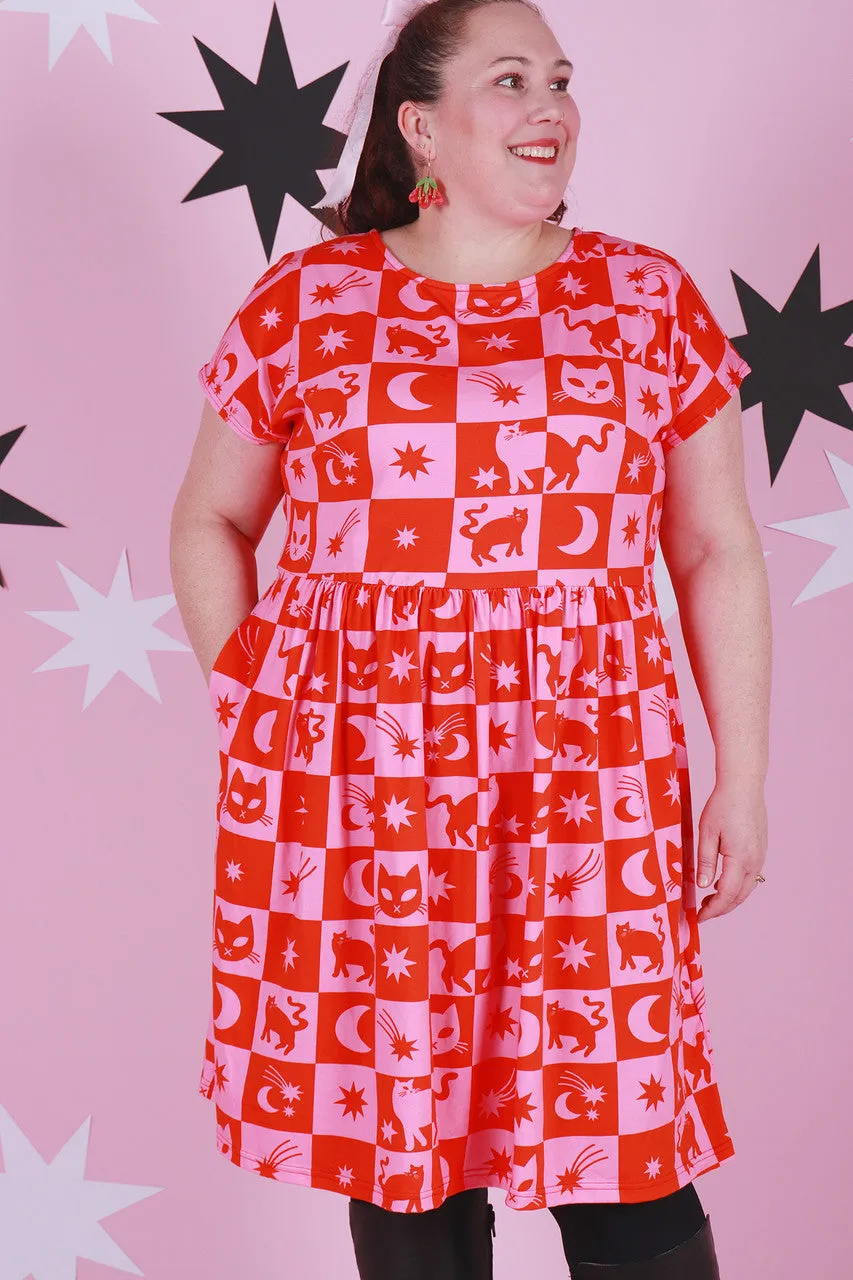 Cosmic Cats Edie Tee Dress