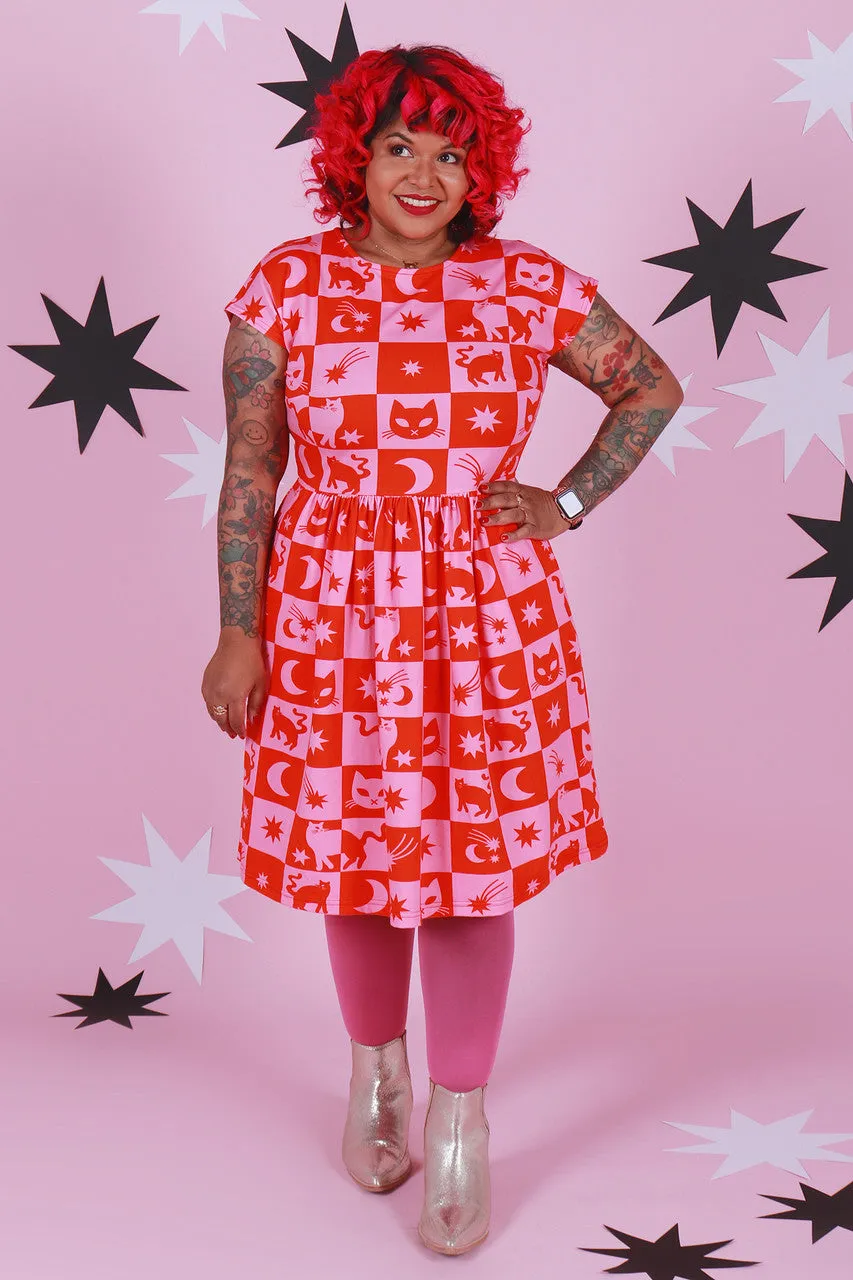 Cosmic Cats Edie Tee Dress