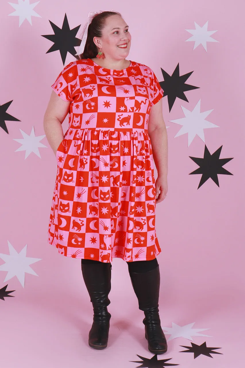 Cosmic Cats Edie Tee Dress