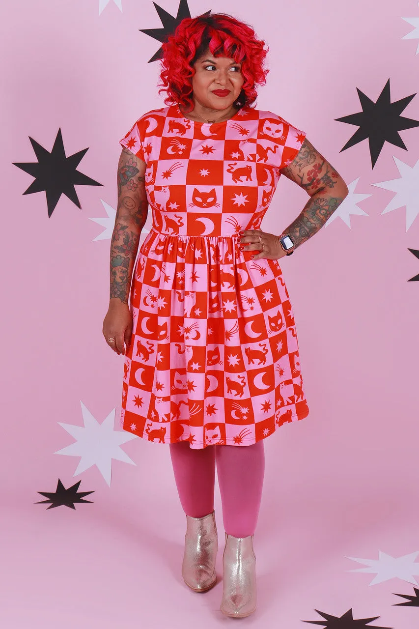 Cosmic Cats Edie Tee Dress