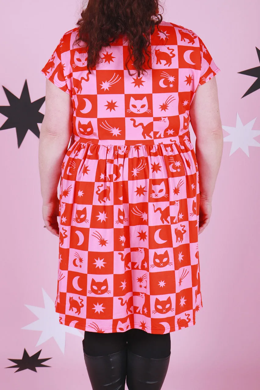 Cosmic Cats Edie Tee Dress