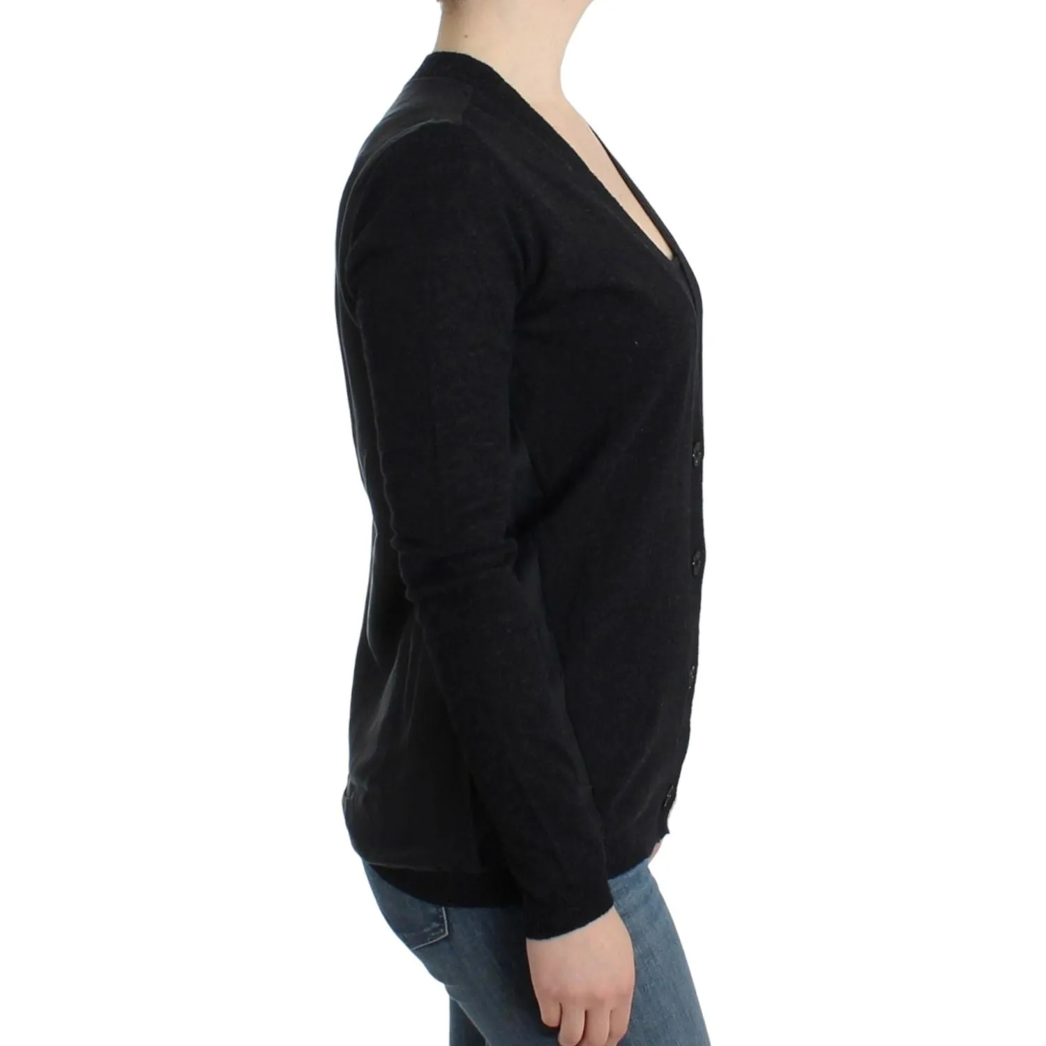 Costume National Elegant Deep V-neck Lightweight Cardigan