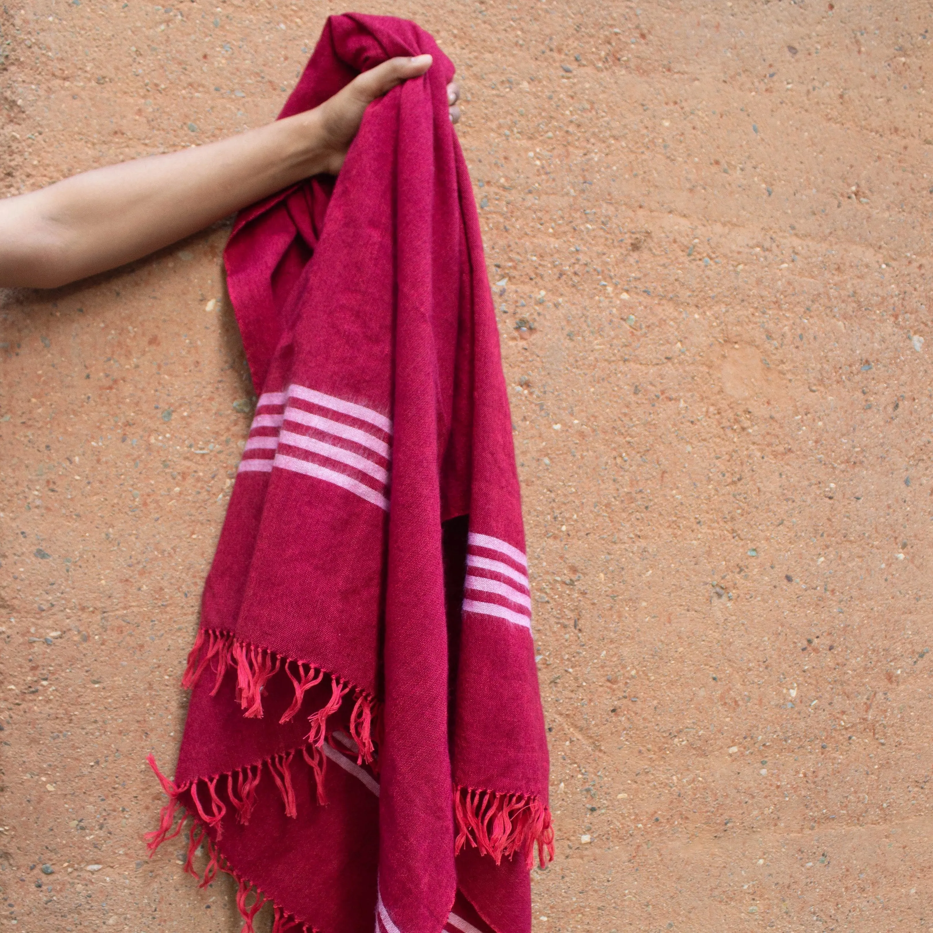 Cotton Pomegranate Shawl