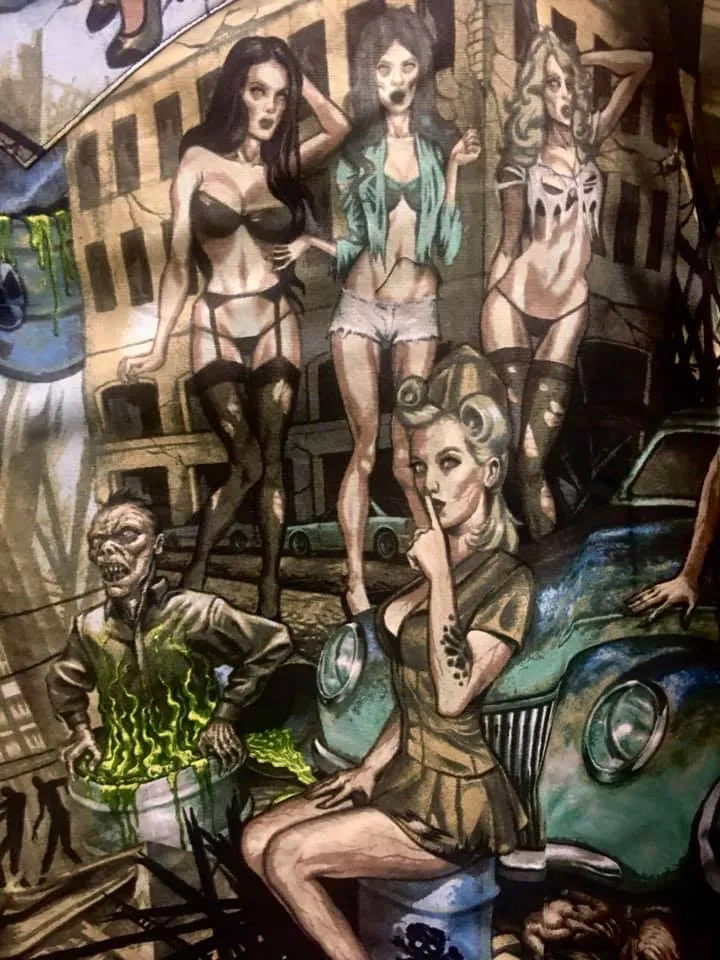 COWBOY SHIRT - HOT ZOMBIE GIRLS PRINT