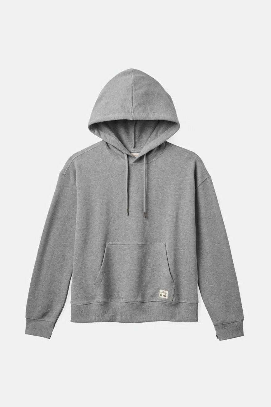 Cross Loop French Terry Hoodie - Heather Grey